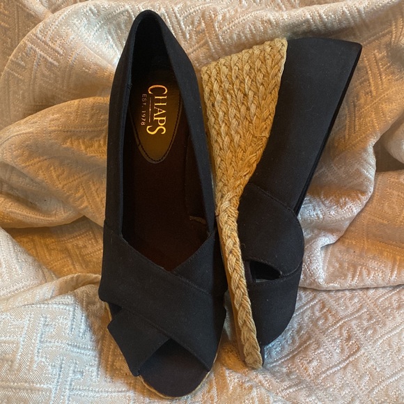 Chaps Wedge Espadrille Size 7.5 - Picture 2 of 4